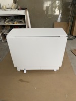 Table à manger pliante et ensemble de 4 chaises pliantes Table à manger extensible pouvant contenir 4 chaises avec support de rangement-blanc