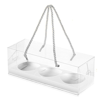 Boîte d'emballage transparente portable pour cupcakes, boîte en plastique pour cupcakes et emballage de desserts avec trous