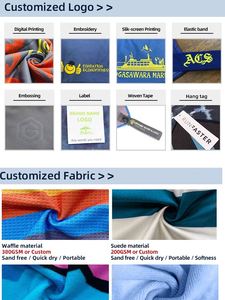 Serviette de plage en microfibre pliable à séchage rapide avec motif artistique personnalisé imprimé par le fabricant pour un usage quotidien - Product Image 4