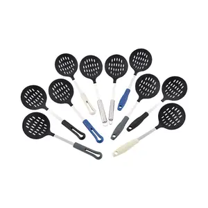 Fabricantes de utensílios de cozinha colheres de nylon para fresa, colheres Turner, utensílios domésticos, filtro para cozinhar, colher com fenda