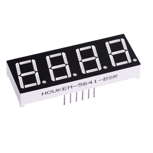 HOUKEM-5641-BW Anode Chung <span class=keywords><strong>12</strong></span> Pin 0.56 Inch 4 Chữ Số Trắng Fnd <span class=keywords><strong>Led</strong></span> <span class=keywords><strong>7</strong></span> Đoạn Hiển Thị Cho Bộ Đếm Kỹ Thuật Số - Product Image 1
