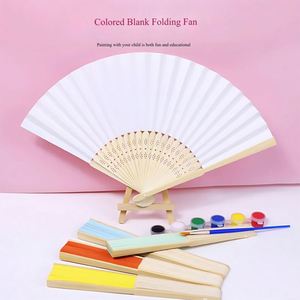 Abanico de Papel Plegable de Bambú Personalizado con Logotipo Pintado, Multicolor, Regalo de Boda - Product Image 4