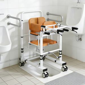 Chaise de transfert et de levage pour toilettes 2-en-1, coussin en éponge PVC, largement utilisée à domicile, à l'hôpital et en maison de retraite - Product Image 1