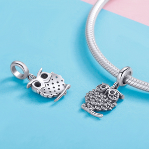 Pendentif Charme Hibou Mignon en Alliage de Cuivre, Bijou Thème Animal, Pendentif Unisexe Tendance, Taille 2,2 cm - Product Image 3