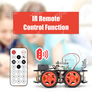 مجموعة روبوتية للبدء بالبرمجة V3.0 متعددة الوظائف، سيارة روبوت ذكية قابلة للتركيب مع مستشعر فوق صوتي، برمجة IDE 328P، لعبة إلكترونية بلاستيكية - Product Image 4