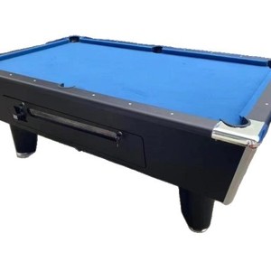 Mesa de billar operada con monedas, estilo americano, negra, para interiores, estándar de 7 y 8 pies - Product Image 1