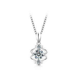Ciondolo scintillante girocollo di pietre preziose all'ingrosso 1 carato D moissanite 925 argento <span class=keywords><strong>taurus</strong></span> segni zodiacali collana zodiacale - Product Image 6