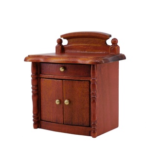 Minimuebles de casa de muñecas, maqueta de dormitorio, bricolaje, cama doble lisa con colchón, muebles en miniatura de madera, 1:12 - Product Image 4