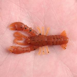 Vente en gros de leurres de pêche en PVC souple, matériel de 4cm, 0.8g, écrevisse marron, écrevisse flottante, crevette - Product Image 4