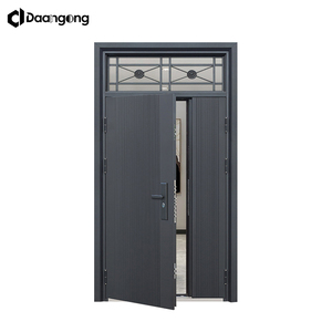 Exterior Front Entry <strong>Doors</strong> With Ventilator Modern Steel Security <strong>Door</strong> for House Built-In Air Vent Sliding Window - Product Image 2