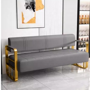Luxury Design Barbershop Sofa Beauty Salon Waiting <b>Chair</b> Hair Salon Lounge Area Clothing Store Office Reception for Shop - Product Image 3