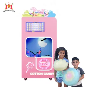 2023 New Upgrade Commercial Full Automatic Cotton Candy Making Machine Vending 36 Kinds Flowers of Cotton Candy