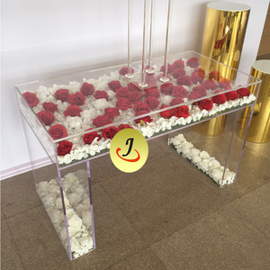 Tables rectangulaires transparentes de dîner modernes de ferme d'acrylique pur pour l'hôtel de mariage et l'usage commercial extérieur - Product Image 2