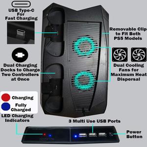 Support Vertical pour Console <span class=keywords><strong>Playstation</strong></span> <span class=keywords><strong>5</strong></span> <span class=keywords><strong>Ps</strong></span> <span class=keywords><strong>5</strong></span>, Base de montage pour contrôleur, chargeur, Station d'accueil - Product Image 5