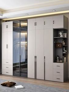 Juego de Muebles de Dormitorio Más Vendido: Armario de Vidrio Negro/Clóset de Vidrio de Alcance Reducido y Gabinetes de Cocina Modernos - Product Image 2