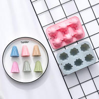 Moule en silicone durable à 6 cavités en forme de fantôme 3D pour chocolat, mousse, savon, idéal pour Halloween - Produit ménager en gros