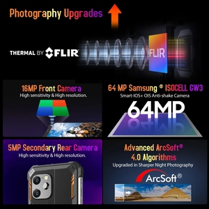 Offre Spéciale : Smartphone Durci Blackview BV8900 <span class=keywords><strong>Android</strong></span> 13, 16 Go RAM, 256 Go ROM, Processeur Helio P90, Téléphone Portable Thermique - Product Image 5