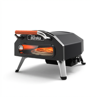 Four à pizza professionnel au gaz propane, 15 pouces, rotation à 360 degrés, pour comptoir en pierre, cuisson rapide en 60 secondes, avec fenêtre CE
