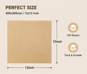 Pre Cut Kraft Paper Sheets Rectangle Non Stick Baking Liners Easy To Use Cake <b>Tools</b> Mat - Product Image 2
