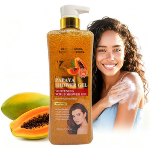 Gel <span class=keywords><strong>Doccia</strong></span> Esfoliante alla Papaya Super Sbiancante, Rimuove le Macchie Scure delle Ascelle, Idratante e Illuminante per <span class=keywords><strong>Donne</strong></span> - Product Image 1