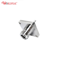 Connecteur RF Fabricant Connecteurs plaqués argent N Femelle Jack 4 trous Bride 32*32mm Montage sur panneau Adaptateur de câble