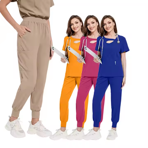 Set di Uniformi Mediche Unisex Comode ed Elasticizzate, Design alla Moda per <span class=keywords><strong>Infermieri</strong></span>, Ospedali, Centri Estetici, OEM - Product Image 5