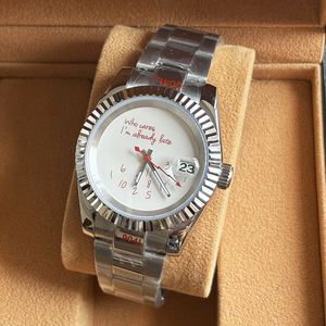 Nouvelles montres mécaniques en acier inoxydable pour hommes 2025, améliorées, avec mouvement NH35, pour les hommes qui s'en fichent, je suis déjà en retard - Product Image 2