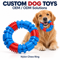 Jouet à mâcher pour chien en nylon et caoutchouc double matériau, 5 niveaux, pour les mâchoires et les molaires, idéal pour les chiens agressifs et les races Pitbull