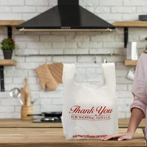 Sacs en T-shirt personnalisés imprimés à chaud en PEHD écologique, biodégradables, résistants à l'humidité, pour supermarchés et épiceries - Product Image 6