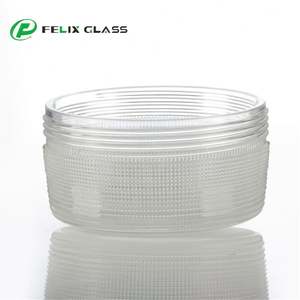 EASTERGLASS Cylindre en verre borosilicate haute résistance moulé par pressage 2J~10J, design moderne écologique, couvercles de lampe anti-explosion pour intérieur - Product Image 1