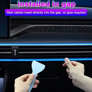 ไฟ LED RGB สำหรับตกแต่งภายในรถยนต์ แบบเส้นยาว 1/2/3/4/5 เมตร ควบคุมผ่านแอพพลิเคชั่น ใช้พอร์ต USB ไฟเบอร์ออปติก สร้างบรรยากาศ แสงนีออน ตกแต่งคอนโซลภายใน - Product Image 3
