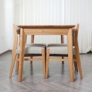 Bàn ăn gỗ nguyên khối có ngăn kéo - Phong cách tối giản hiện đại, 6-8 chỗ ngồi - Product Image 4