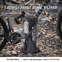 Pompe à pied portable haute pression 120 psi en acier, compatible avec les valves AV/FV/DV, conception durable pour vélos de route et de montagne