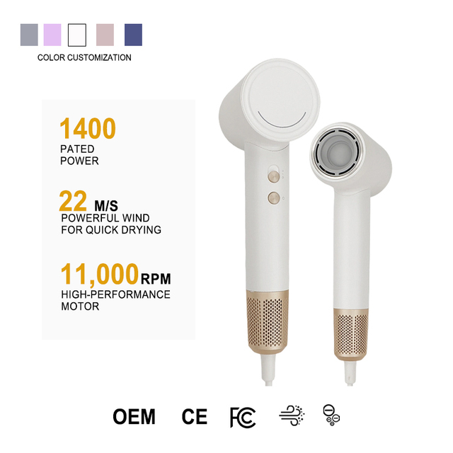 Hair Protection AI Smart Temp Control High-Speed Ionic Hair Dryer with Magnetic Attachment Negative Ion Hair Dryer