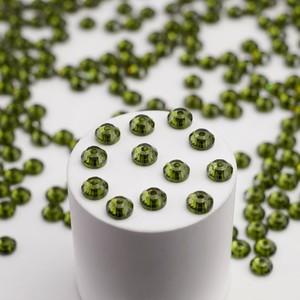 Cuentas de diamantes de imitación de resina epoxi de olivino fresco de 5 mm con parte trasera plana y orificio central para coser, para la fabricación de colgantes <span class=keywords><strong>en</strong></span> forma de lágrima y accesorios de joyería - Product Image 6