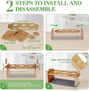Support de bouteille OEM, support de bouteille en <span class=keywords><strong>verre</strong></span>, support anti-goutte, tapis anti-goutte en silicone, égouttoir amovible en bambou, 3 <span class=keywords><strong>Soda</strong></span> <span class=keywords><strong>Stream</strong></span> Crystal Emil B - Product Image 3