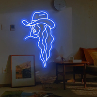 Enseigne néon 3D personnalisée Cowgirl à piles, lettres et chiffres pour porte de maison, chambre, décoration de fête, Halloween