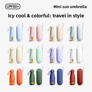 Ombrello Parasole Leggero Compatto Portatile Manuale Protezione UV Ombrello Pubblicitario da Donna <span class=keywords><strong>a</strong></span> Capsula Doppio Uso Sole Pioggia - Product Image 4