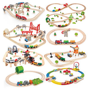 <span class=keywords><strong>Hape</strong></span> – ensemble de rails de <span class=keywords><strong>Train</strong></span> de ville <span class=keywords><strong>en</strong></span> <span class=keywords><strong>bois</strong></span> occupé | 51 pièces, ensemble de chemin de fer pour enfants de 3 ans et plus - Product Image 6