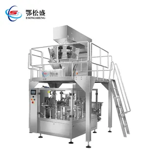 Bag packing and filling machine for standup doy ziplock gusseted retort zip lock pouch sealing packaging