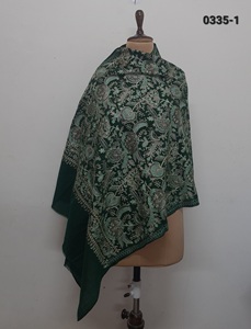100% <b>Wool</b> With Fine Embroidery <b>Shawls</b> Or Scarf - Product Image 1
