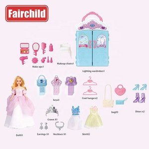 Offre Spéciale : Ensemble de meubles de maison de poupée miniatures en plastique ABS Fairchild avec vêtements de poupée éducatifs DIY pour les enfants de 3 ans et plus - Product Image 1