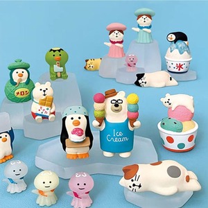 Ornements en résine ZAKKA, figurine chat japonais, boîte mystère crème glacée d'été, décoration créative et tendance, artisanat de poupée, ensemble de scène miniature - Product Image 2