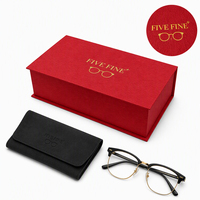 Boîte cadeau de luxe noire pour lunettes de soleil - Boîte d'emballage pour lunettes et spectacles - Boîte en carton rigide avec logo estampé or