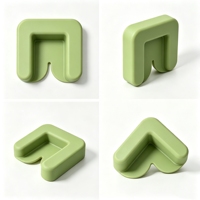 Planche à découper carrée personnalisée avec bord en silicone antidérapant, antibactérien, marque Haitai, blanc/noir/transparent/cristal, pour usage domestique