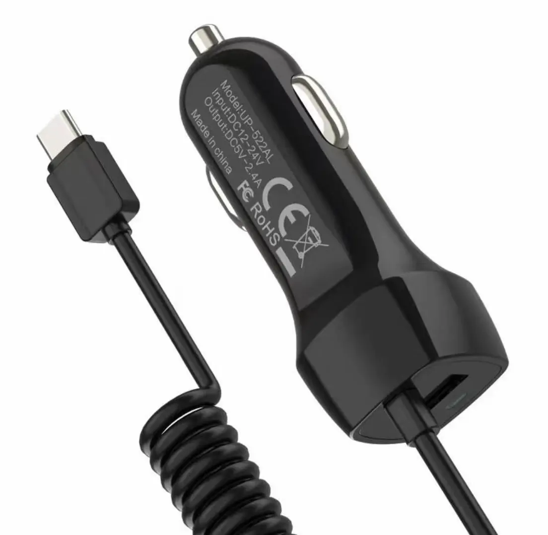 USB C 60 Вт супер быстрое автомобильное зарядное устройство PD & QC3.0 с 5 футов 30 Вт Тип C спиральный кабель