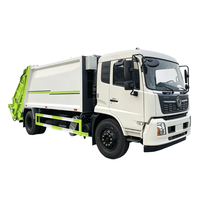 Camion à ordures compacteur à chargement arrière Dongfeng Kinland 14CBM, poids total autorisé 18000 kg, camion compacteur de déchets municipaux