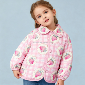 Vêtements pour enfants Vêtements d'extérieur personnalisés pour filles Manteau d'hiver mignon à imprimé petit ours pour filles Veste matelassée épaisse - Product Image 3