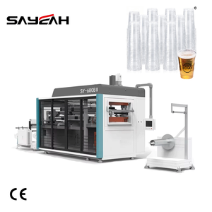 Machine de fabrication de gobelets <span class=keywords><strong>en</strong></span> plastique jetables entièrement automatique à haute production, machine de thermoformage pour la fabrication de verres <span class=keywords><strong>en</strong></span> plastique jetables - Product Image 1