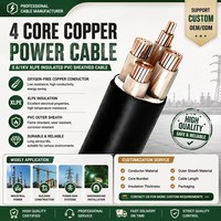 Cable de Alimentación XLPE de 0.6/1kV 3+1 Núcleos, Conductor de Cobre YJV, Revestimiento de PVC, Según la Norma IEC 60502-1